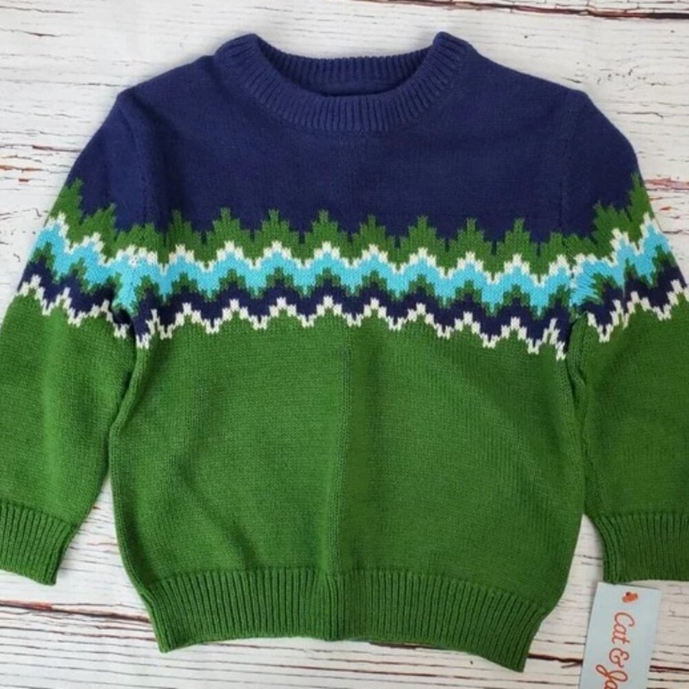 NEW Boys Sz 18 Months Casual or Dress Crew Neck Cotton Sweater CAT & JACK